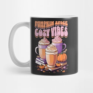 Pumpkin spice cozy vibes coffee and books Mug